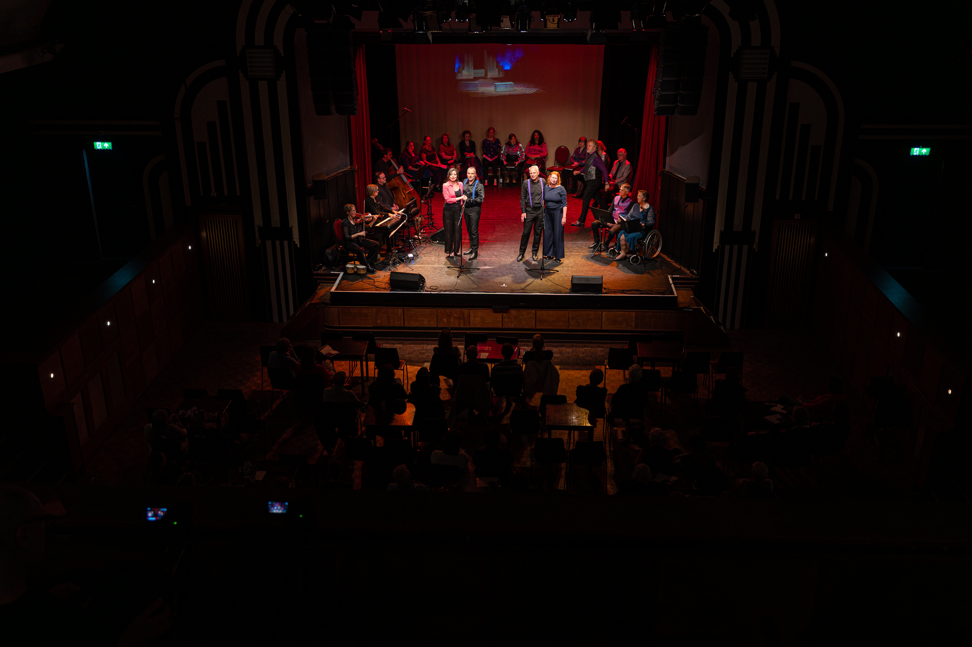 Theatre performance view from balcony