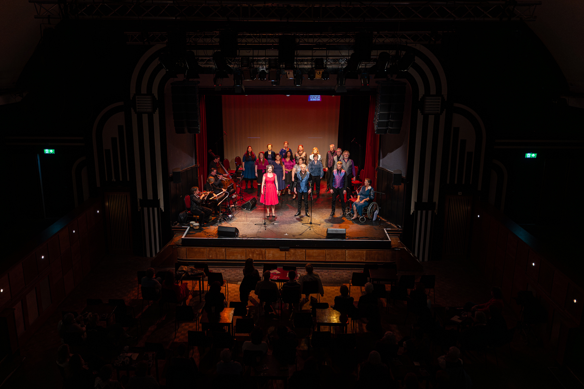 Theatre performance view from balcony