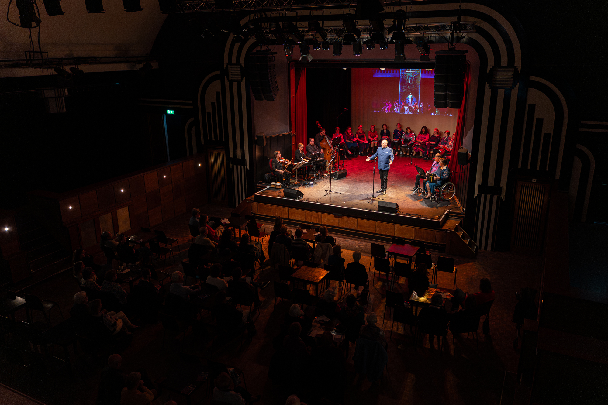 Theatre performance view from balcony