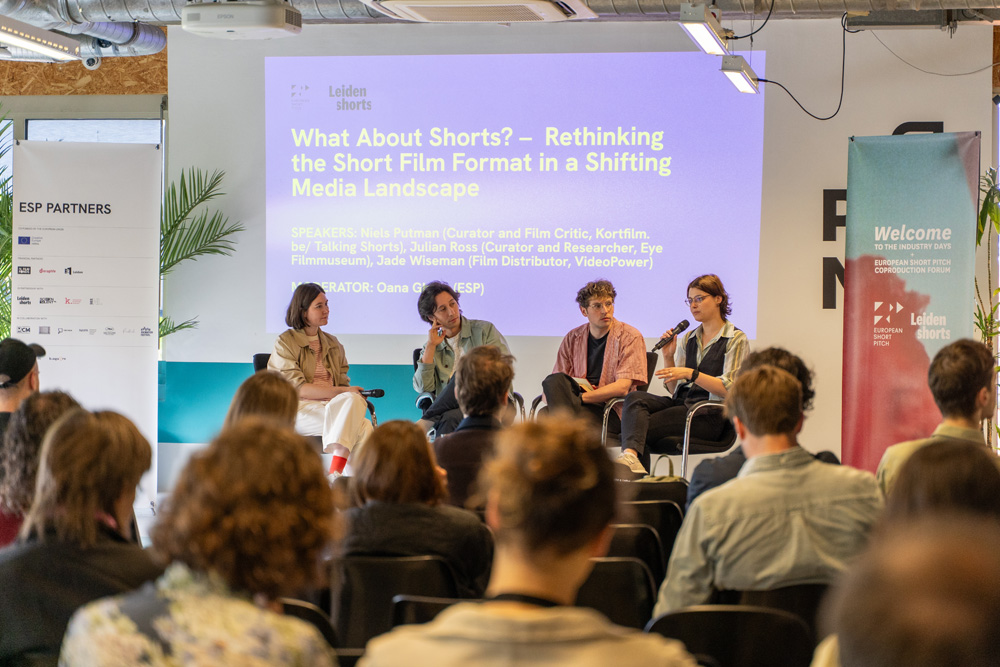 Panel conversation in front of audience