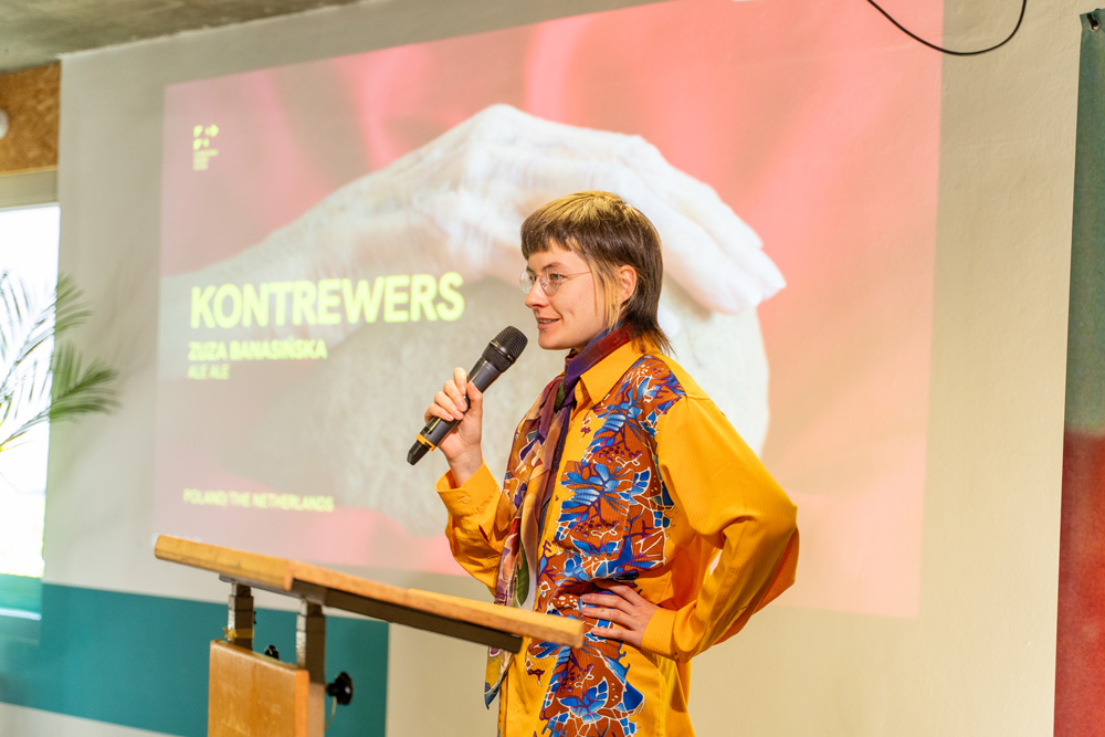 Person giving a presentation